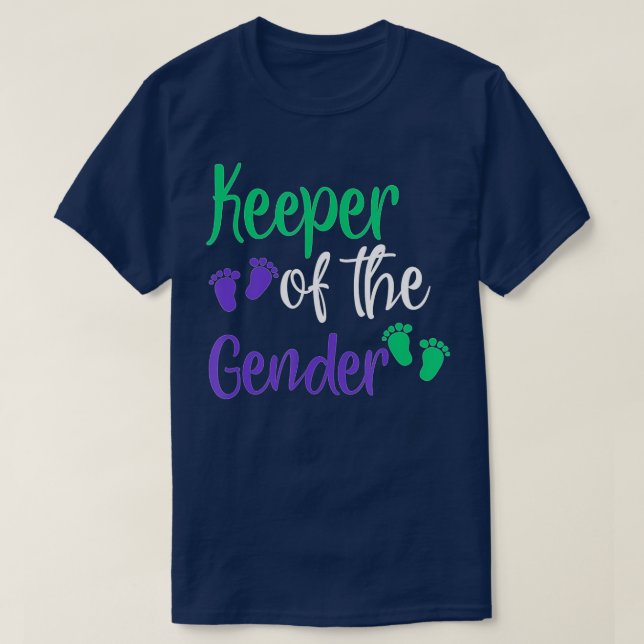 Gender Visa Lila och Grönt Innehavare av Gender Re T Shirt (Design framsida)