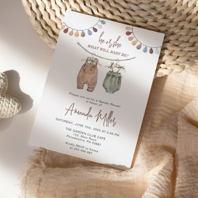 Gender Visa minimalistiskt Baby Spara Datumet (Skapare uppladdad)