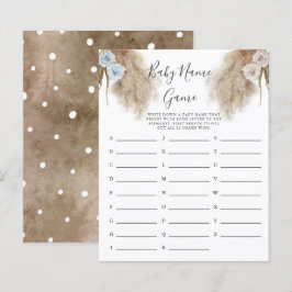 Gender Visa pampas Grass Baby Namn Shower Game