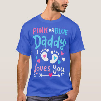 Gender Visa pappa Far Rosa eller Blue T Shirt