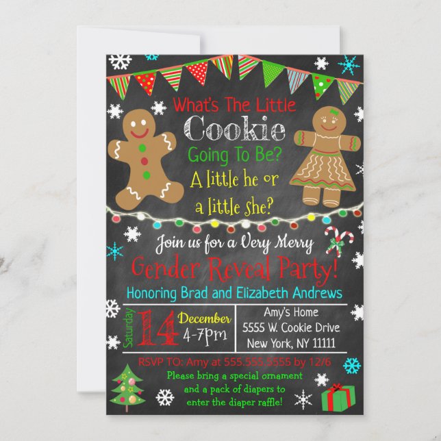 Gender Visa partiinbjudan Inbjudningar (Framsida)