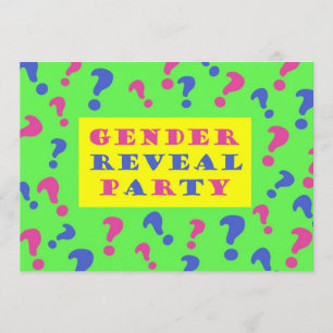 Gender Visa partiinbjudan Inbjudningar