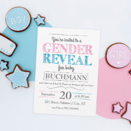 Gender Visa partiinbjudan Inbjudningar