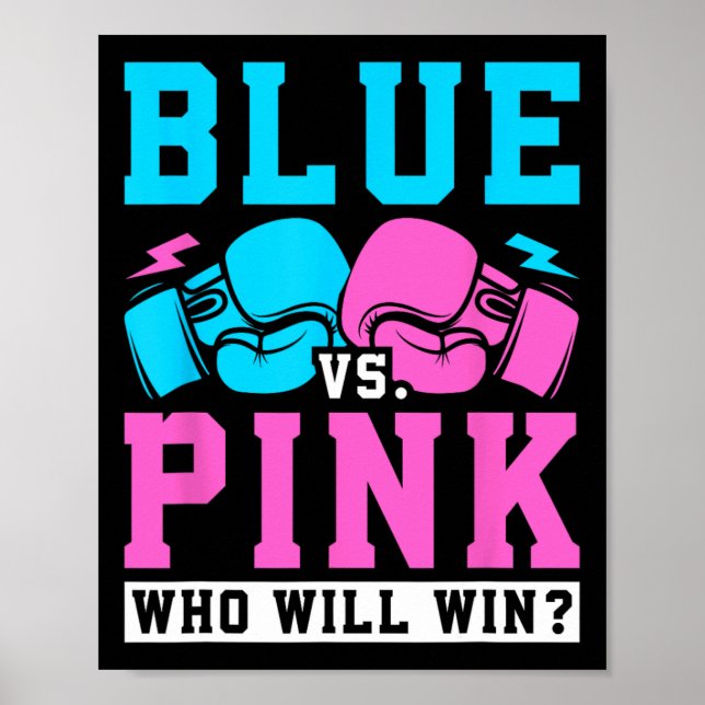 Gender Visa Party Blue VS Rosa som vindar Poster (Framsidan)