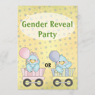 Gender Visa Party Inbjudningar
