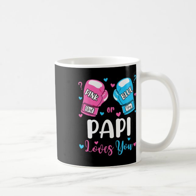 Gender Visa Rosa eller Blå papi-Kärlek som du boxa Kaffemugg (Höger)