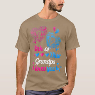 Gender Visa Rosa eller Blue Grandpa Kärlek du T Shirt