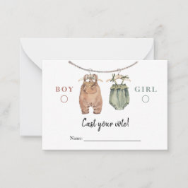 Gender Visa röstkort Boho-kläder Anteckningskort