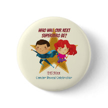 Gender Visa superhjälte Cute Blue Rosa Gult