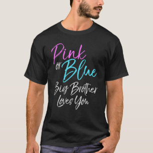 Gender Visa Syskon Rosa eller Blue Big Brother Lov T Shirt