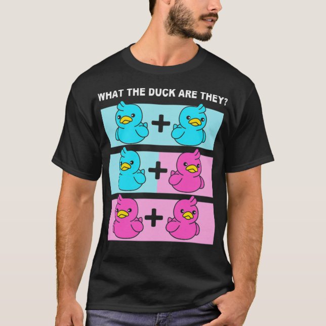 Gender Visa Twillingar som Anka är svartarbete T Shirt (Framsida)