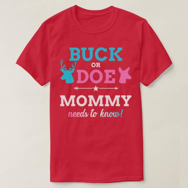 Gender visar buckning eller doe mamma som matchar  t shirt (Design framsida)