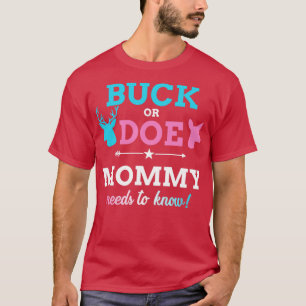 Gender visar buckning eller doe mamma som matchar t shirt