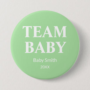 Gender visar grönten Team Baby som tema Knapp