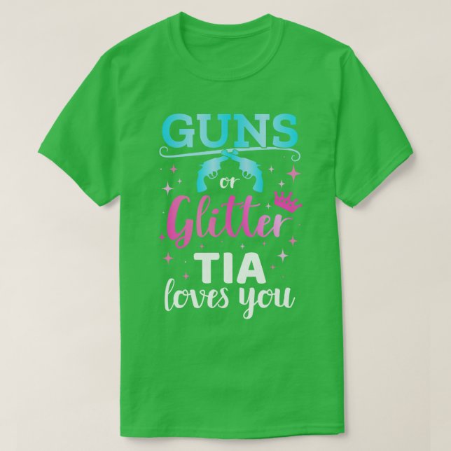 Gender visar oss eller glitter som matchar baby pa t shirt (Design framsida)