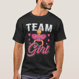 Gender visar party Team Girl-babyduschmatchning T Shirt