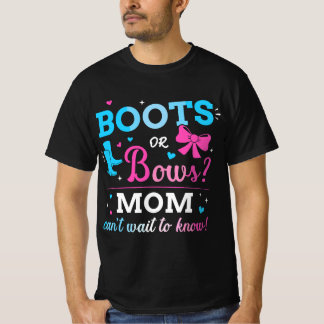Gender visar stövlar eller bågar mamma som matchar t shirt