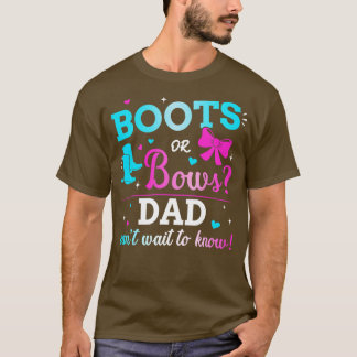 Gender visar stövlar eller bågar pappa som matchar t shirt