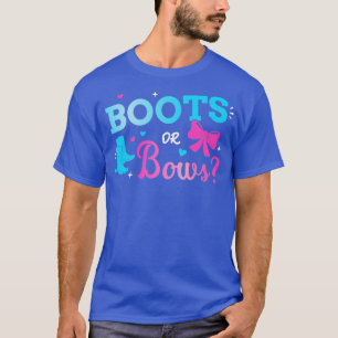 Gender visar stövlar eller bågar som matchar baby t shirt