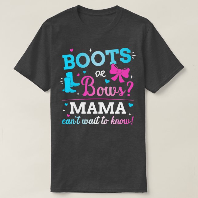 Gender visar stövlar eller bovar mamma som matchar t shirt (Design framsida)