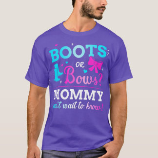 Gender visar stövlar eller bovar mamma som matchar t shirt