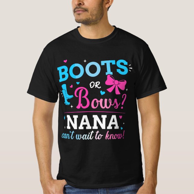 Gender visar stövlar eller bovar nana som matchar  t shirt (Framsida)