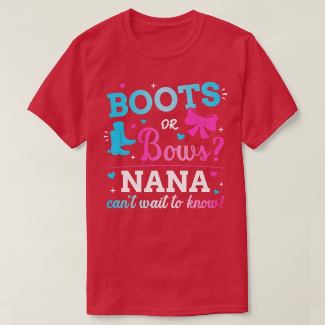 Gender visar stövlar eller bovar nana som matchar  t shirt (Design framsida)