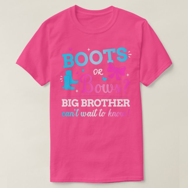 Gender visar stövlar eller bröder som matchar baby t shirt (Design framsida)
