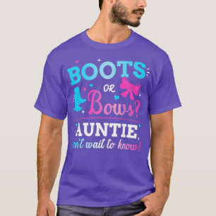 Gender visar stövlar eller kråkor som matchar baby t shirt