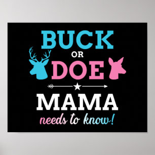 Gender visar upp buck eller doe mamma som matchar poster