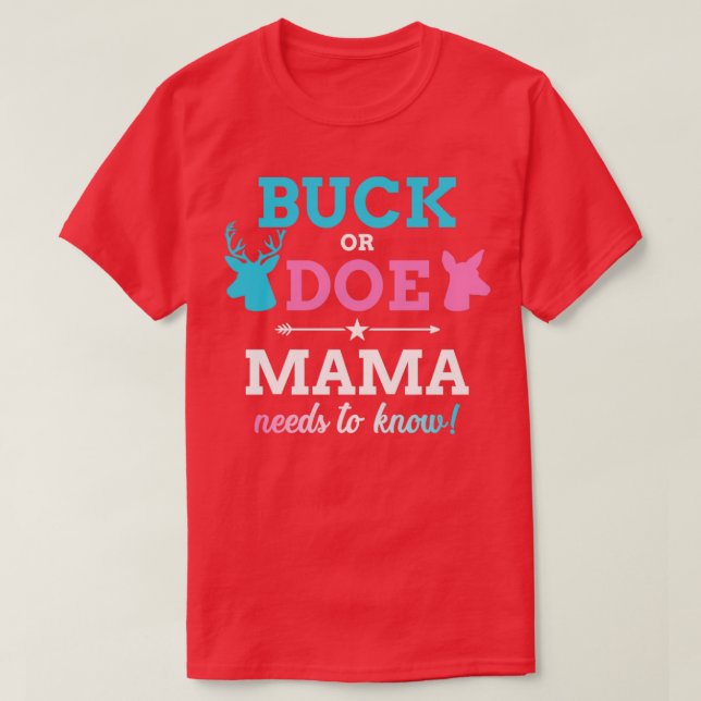 Gender visar upp buck eller doe mamma som matchar  t shirt (Design framsida)