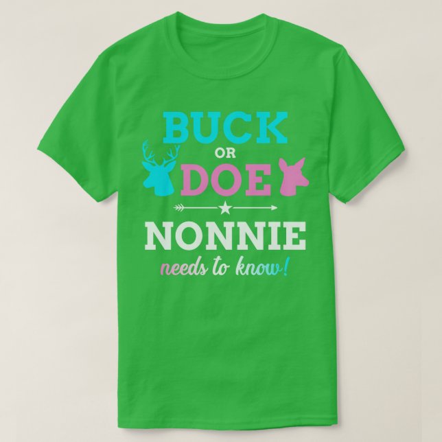 Gender visar upp buck eller njure som matchar baby t shirt (Design framsida)