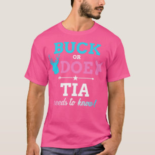Gender visar upp en buck eller doe-tia som matchar t shirt