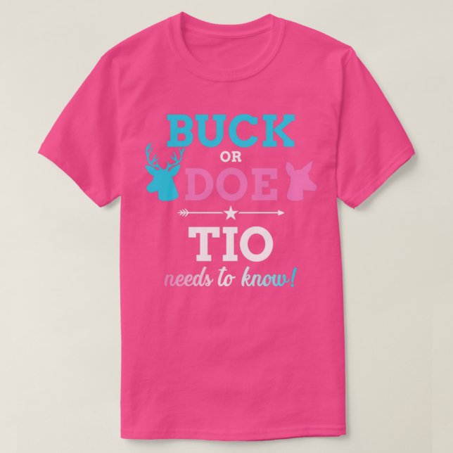 Gender visar upp en buck eller due som matchar bab t shirt (Design framsida)
