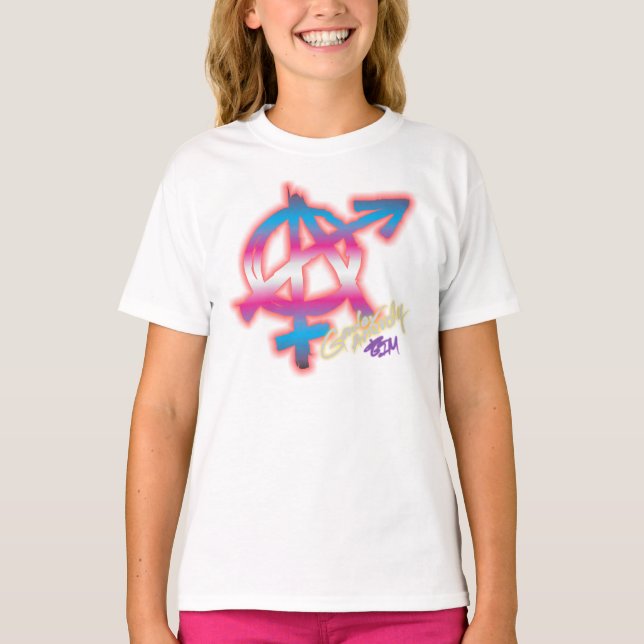 Genderanarki (bekläda trycket) - trans. färgar t shirt (Framsida)