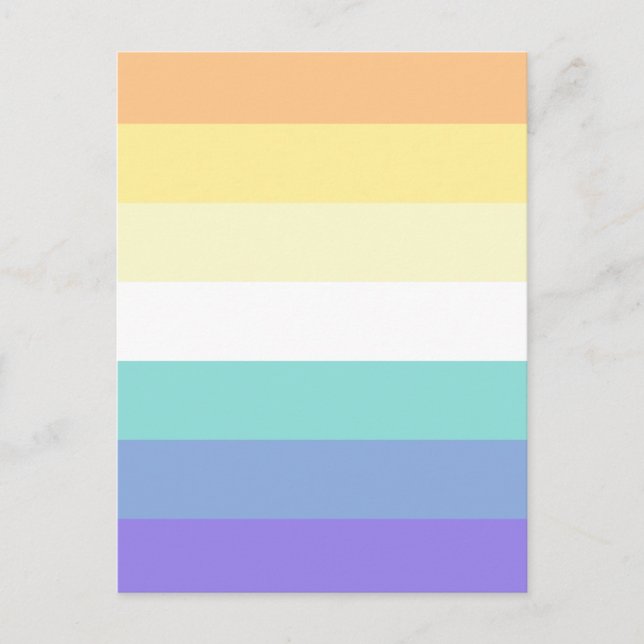 Genderfaun Pride Flag Vykort (Framsida)