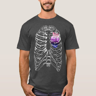 Genderfluid Anatomical Heart Ribcage Queer Pride H T Shirt