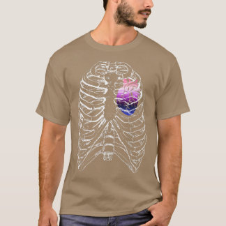 Genderfluid Anatomiskt Hjärtat Ribage Queens Pride T Shirt