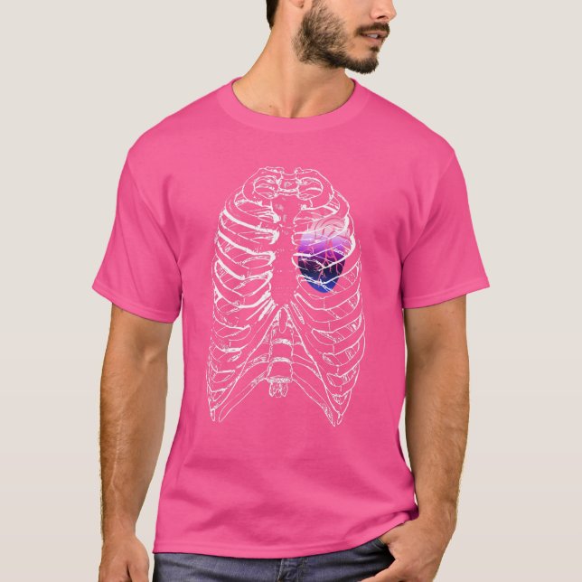 Genderfluid Anatomiskt Hjärtat Ribage Queens Pride T Shirt (Framsida)
