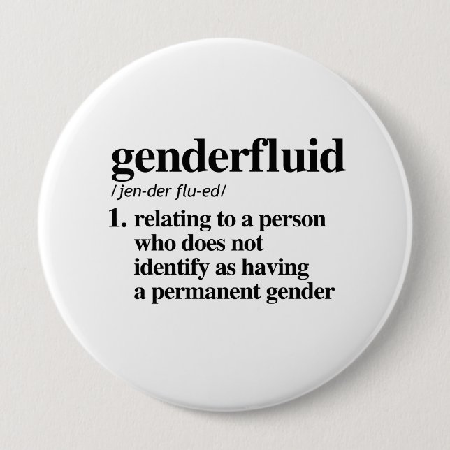 Genderfluid definition - definierad LGBTQ benämner Knapp (Framsida)