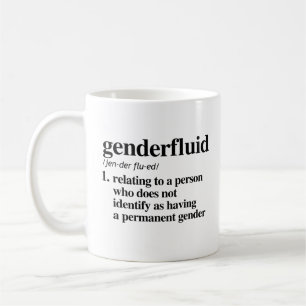 Genderfluid Definition - Definierade HBT TQ-termer Kaffemugg