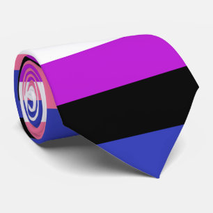 Genderfluid Färg Krawatte Slips