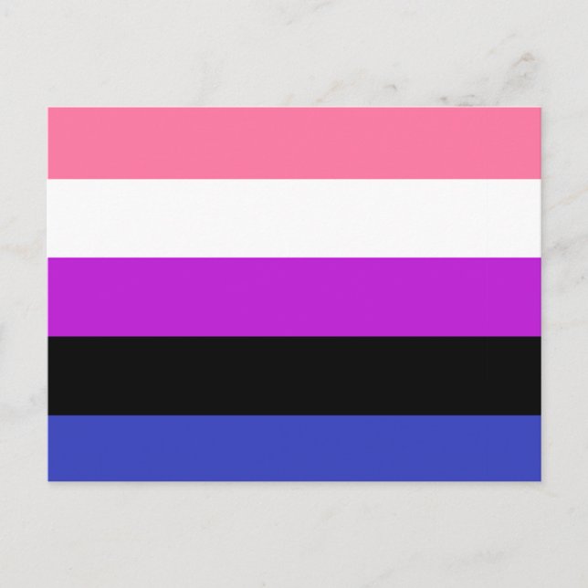 Genderfluid Flag Vykort (Framsida)