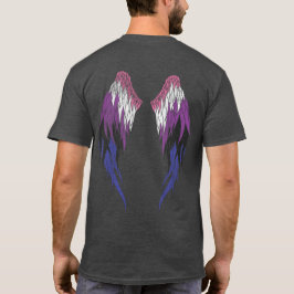 Genderfluid Flagga - Angel Vingar T Shirt