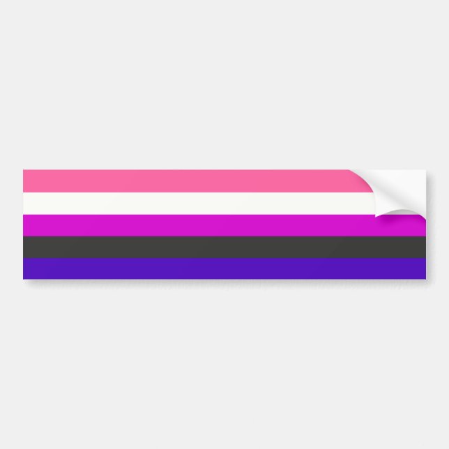 Genderfluid flagga bildekal (Framsidan)