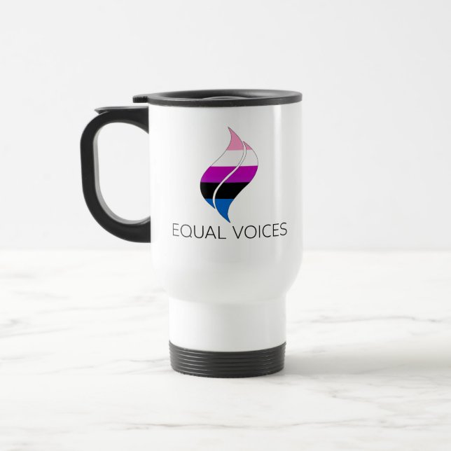 Genderfluid Flagga Equal Voices-Logotyp Resemugg (Vänster)