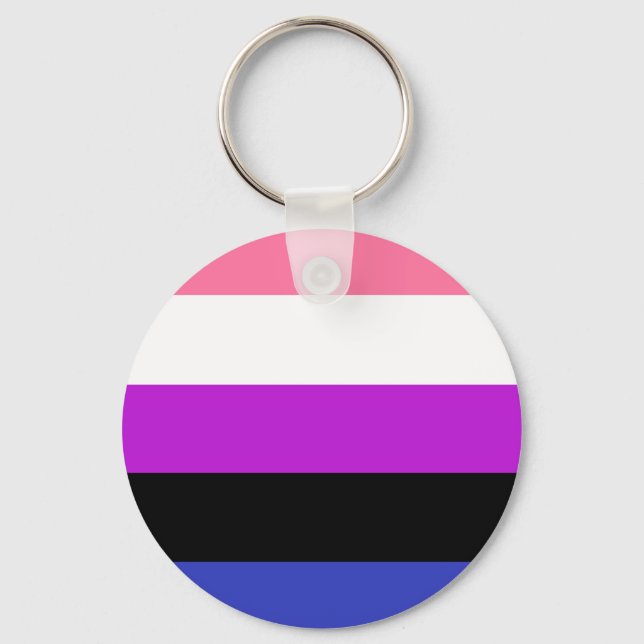 Genderfluid Flagga LGBT-nyckelkedja Nyckelring (Framsida)