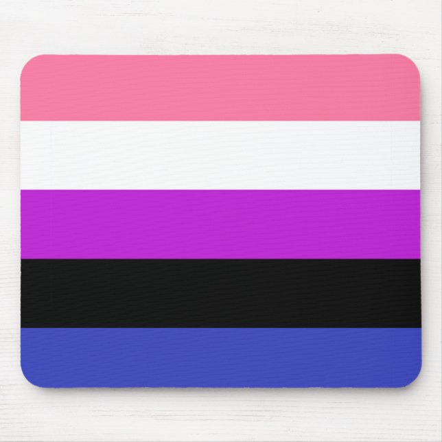 Genderfluid Flagga Musmatta (Framsidan)