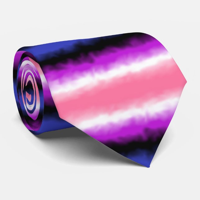 Genderfluid Flagga Narrow Rand Neck Tie Slips (Rullad)