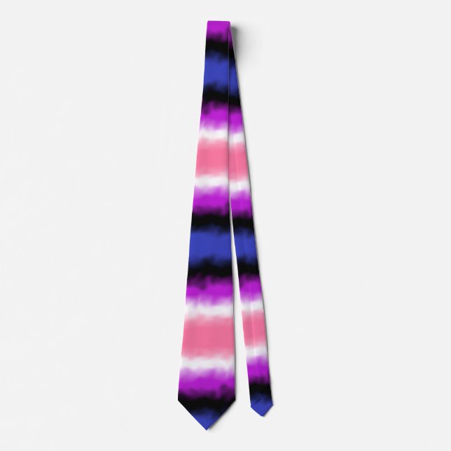 Genderfluid Flagga Wide Rand Neck Tie Slips (Framsida)